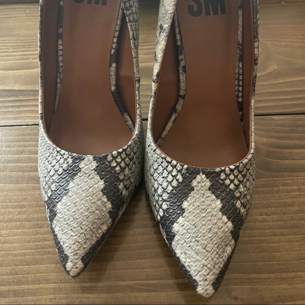 Snake print heels